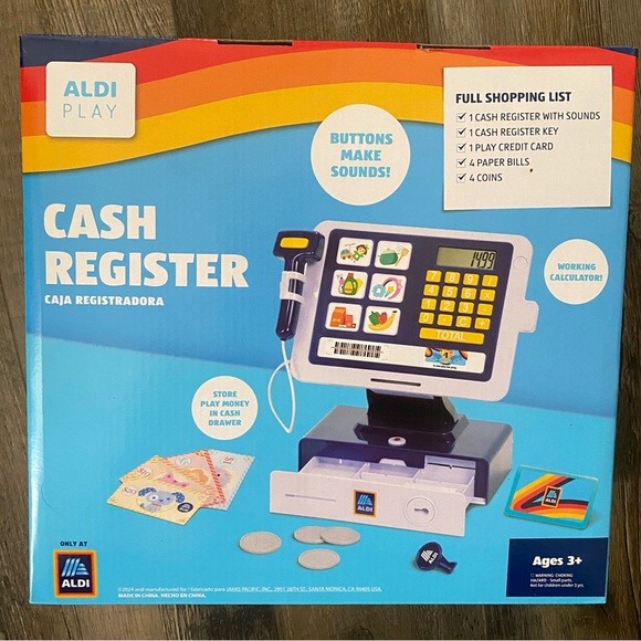 ALDI kids Toy Cash Register for 3+ yrs old. Realistic - Picture 2 of 3